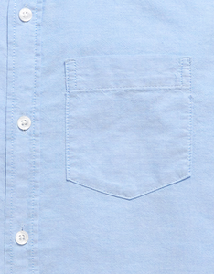 เสื้อนักเรียนแขนยาวผ้าฝ้ายสีฟ้าอ่อนสำหรับเด็ก - Product Image 3