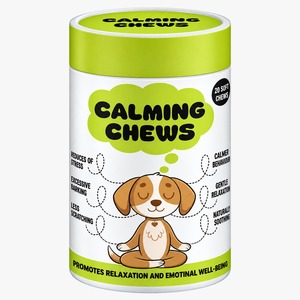 Masticables Calmantes para Perros, Gatos, Cachorros y Gatitos, 20 Masticables Blandos, Fórmula Personalizada, Fabricante de Suplementos para Mascotas OEM ODM - Product Image 1