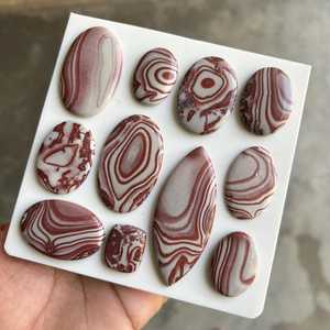 MAHNAJ GEMS Natural Banaded Agate Cabochon gemstone for jewelery making pendant earrings for all jewelery stone - Product Image 5