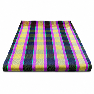 Recycled Nylon Woven Fabric <b>Roll</b> Colorful Stripe Pattern Sustainable Textile for Bags Apparel Home Use - Product Image 1