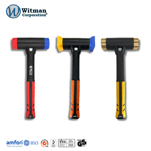 Martillo de goma suave DIY que no deja marcas, con cabezal de aleación de zinc antichoque de 330 g y mango antideslizante de fibra de vidrio y TPR - Product Image 1