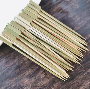Brochettes de barbecue en bambou jetables, bâtonnets naturels pour la cuisson en extérieur, utilisation sur grill, matériau durable et écologique, manche en bambou - Product Image 1