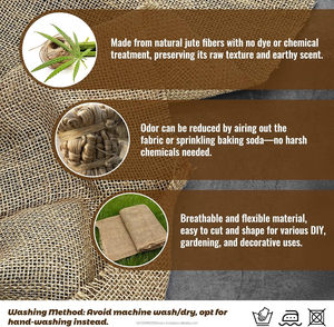 Tela de yute 100% natural, ecológica, duradera y biodegradable, rollo de tela de arpillera de 40 pulgadas x 100 pies, 9 onzas, en Bangladesh. - Product Image 5