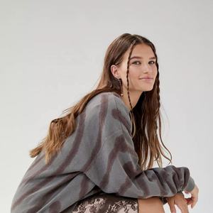 2025 dernier Style femmes sweats brodés Oem t-shirt 100% coton sublimé sweat surdimensionné - Product Image 5