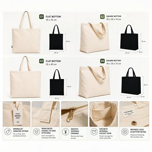 Custom Logo Cotton canvas Tote <b>Bag</b> Durable <b>Reusable</b> for Grocery Travel Retail and Promotion Use - Product Image 5