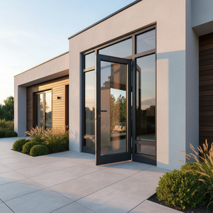 Puertas Comerciales VERTICALES Impermeables de Aluminio, Modernas, Plegables, Tipo Casement, para Casa Residencial o Villa - Product Image 5