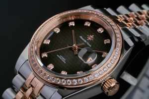 Montre mécanique pour femme Alexander Ferros 8201D/01 avec verre saphir, mouvement MIYOTA, analogique, bouton poussoir, fermoir caché, résistance à l'eau 50 m - Product Image 3
