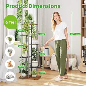 Support de plante en fer décoratif fiable pour intérieur et extérieur, adapté à une utilisation polyvalente dans les maisons, les bureaux et les espaces de jardin. - Product Image 2