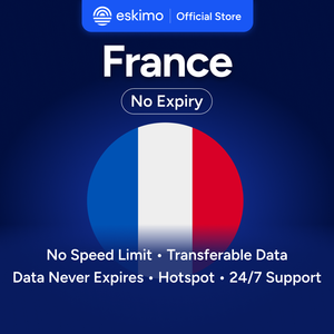 Smartphones Travel S-FR-10 Eskimo Nouveau Carte SIM numérique (pas de carte SIM physique requise) ESIM local France Données-10 Go Sans expiration des données - Product Image 1
