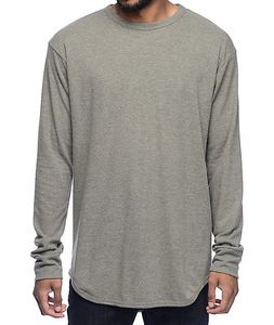 T-shirts à manches longues pour hommes en coton 100% personnalisables avec logo, coupe ajustée, respirants, séchage rapide, été, marque privée, unisexe - Product Image 4