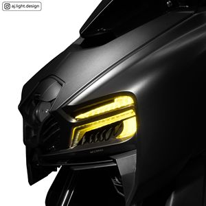 AJLIGHT DESIGN - Luz de Circulación Diurna LED de Alta Luminosidad de 3W, Blanca y Amarilla, para Motocicleta, Actualización MMBCU, Garantía de 6 Meses - Product Image 1