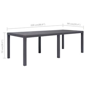 Grande table de jardin en plastique brun durable, tables d'extérieur pour la durabilité et le style - Product Image 5