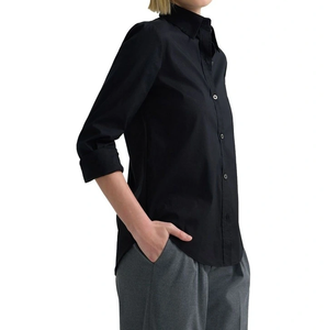 Camisa Blanca Extra Grande para Mujer, Manga Larga, Cierre de Botones, Corte Holgado, Cuello Camisero, Blusa Informal para Oficina - Product Image 3