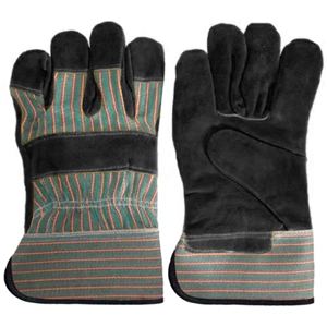 Guantes de trabajo de seguridad canadienses de cuero de vaca partido, suaves, cómodos y duraderos, con puño engomado y medio forro. - Product Image 5