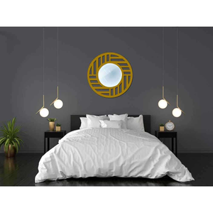 Espejo de Pared sin Marco de Calidad de Exportación, Diseño Redondo Hecho a Mano, Decoración de Arte Metálico, Fabricante de la India - Product Image 4