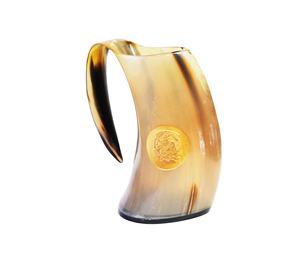 Mug à boire en métal texturé rustique, finition grain de bois foncé, style primitif unique, avec sous-verre écologique inclus - Product Image 1