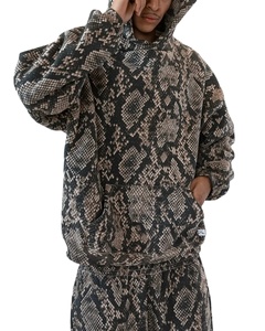 Wholesale Custom Men's 100% Cotton Fleece Sweatshirt Drop Shoulder Hooded Pullover Embroidered Puff Print Solid Winter Casual - Product Image 1