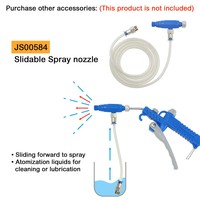 Pistolet à air ergonomique à double buse coudée, réglable, haute pression, entrée 1/4 pouce PT, en plastique POM – Créez votre marque