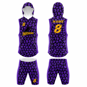 Uniforme de Fútbol Americano 7v7 con Capucha y Estampado de Leopardo, Personalizado con Logotipo Sublimado, Compresión para Hombre, Secado Rápido, para Adultos - Product Image 5
