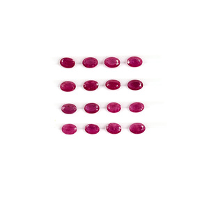 Rubis naturels du Mozambique, ovales calibrés 4x6mm, pierres précieuses facettées naturelles, prêtes à l'emploi pour la création de bijoux - Product Image 1