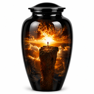 Luxury Premium Bullet Shaped Memorial Picture Sticker with Enamel Memorial Cremation Urn for Adults Human Funeral Ashes - Product Image 2
