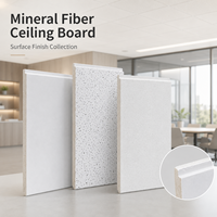 Plaque de plafond acoustique moderne en fibres minérales 600x600mm, insonorisante, à bords carrés, pour plafond suspendu de bureau