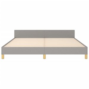 Base de Cama Tapizada en Gris Claro con Cabecera - Product Image 5