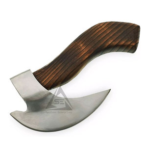 Customized High Quality <b>Wood</b> Handle Stainless Steel Blade Light Weight Pizza Cutting <b>Axe</b> - Product Image 3