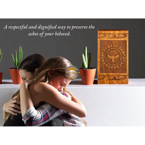 Handcrafted eagle urn & Natural Wood Cremation Urn Ashes <b>Box</b> Artistic Funeral <b>Memorial</b> <b>Keepsake</b> by AYAANS - Product Image 5