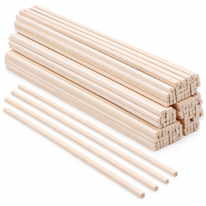 Varillas Cuadradas de Madera, Forma Rectangular, Manualidades DIY, Palos de Madera para Decoración, Varilla Cuadrada de Madera Maciza - Product Image 1