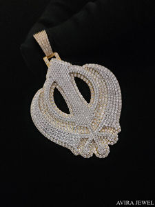 Pendentif Hip Hop Iced Out en Argent Massif 925 Plaqué Or Jaune, Breloque Étoile Rotative en Diamant Moissanite, Bijou Unisexe pour Fête - Product Image 4