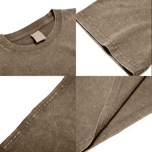 Camiseta de Invierno Holgada con Hombros Caídos para Mujer, Lavado Ácido, 100% Algodón Transpirable, Personalizable con OEM - Product Image 6