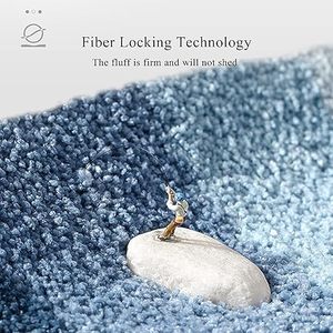 Tapis de toilette absorbant antidérapant en polyester durable, motif vague moderne minimaliste tufté et floqué, personnalisé pour la maison et la salle de bain - Product Image 5