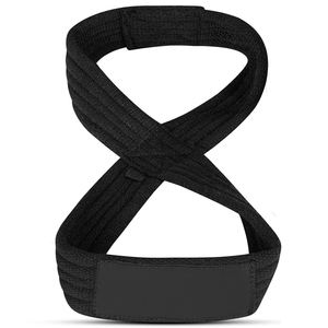 Correa de Levantamiento de Pesas de Neopreno con Forma de 8, Alta Elasticidad, Ajustable, Unisex, Color Negro - Product Image 1
