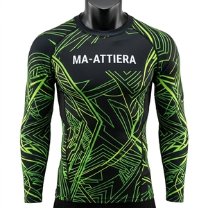 <b>Men</b> Short Sleeve Compression Shirt Black Green Graphic Gym Fitness Running Training Sportswear Performance <b>Base</b> <b>Layer</b> - Product Image 3