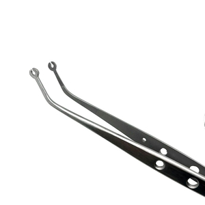 Manual Stainless Steel Dental Surgical <b>Suture</b> Tweezer with Serrated Tip Dressing Forceps for Stitching Operations - Product Image 3