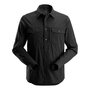Camisas de trabajo personalizadas para hombre, camisa de manga corta estilo streetwear con logotipo personalizado, camisa de poliéster y algodón con botones para hombre - Product Image 4