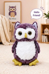 Lindo Peluche de Búho, Juguete de Peluche Suave de Tela Velboa, Regalo para Niños, Personalizado OEM, Venta al por Mayor, Juguete Seguro para Bebés - Product Image 6