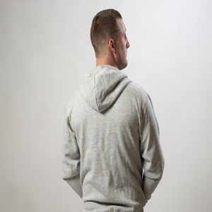 เสื้อฮู้ดซิปแบบยูนิเซ็กซ์ 320 GSM ผ้าฝ้ายเทอร์รี่ 100% น้ำหนักปานกลาง ทรงปกติ สำหรับงานพิมพ์ดิจิทัล เป็นมิตรต่อสิ่งแวดล้อม - Product Image 2