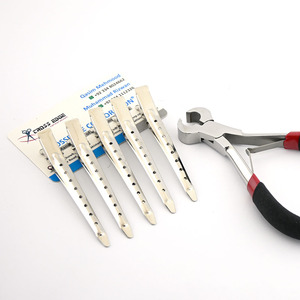 Clips de sectionnement pour le coiffage, outils pour extensions de cheveux, clips de séparation de cheveux de salon, grands clips de coiffure en bec de canard en acier inoxydable - Product Image 3