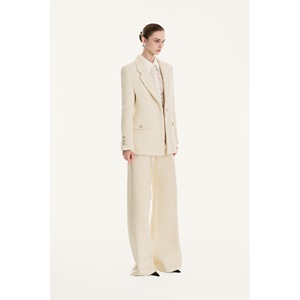 กางเกงลำลองแฟชั่นสูงสำหรับผู้หญิง AMARA WIDE-LEG TROUSERS สไตล์มินิมอล ODM ซิปหน้าติดกระดุม - Product Image 3