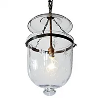 Lanterne en verre avec garniture en laiton, porte-bougie suspendu rond résistant à la chaleur pour la décoration de la maison