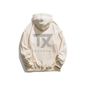 Sweat à capuche oversize à épaules tombantes avec logo brodé et patch en chenille, sweat à capuche brodé en chenille pour homme - Product Image 3