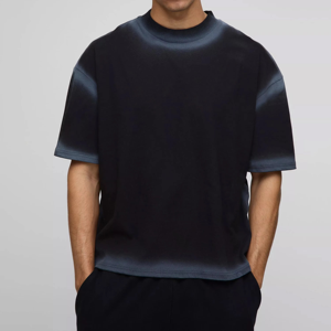Top Trending Summer Arrival Men <b>Colour</b> Block Oversized T Shirt And Short <b>Sets</b> For Sale Men Customized T-Shirts for Men - Product Image 4