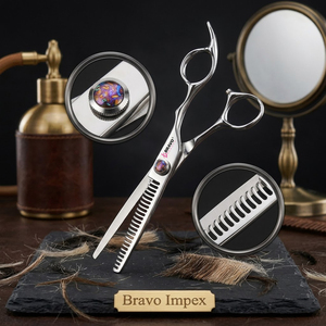 Premium Stainless Steel <b>Barber</b> Scissors Hair Cutting Shears Razor Sharp Edge Ergonomic Handle Salon Tool High Hardness <b>Set</b> Tool - Product Image 1