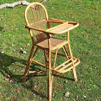 Chaise de salle à manger en rotin pour maison de poupée, faite à la main, en osier, mini-meuble pour poupée, jouet d'imitation pour enfants, OEM ODM Vietnam