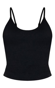 Débardeur côtelé noir pour femme, col en U profond, dos nu, sans manches, coupe ajustée, pour le yoga, vente en gros sur mesure, direct usine, été - Product Image 5