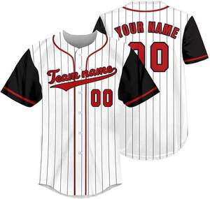 Maillots de baseball personnalisés 2026 à impression numérique, respirants, grandes tailles, uniformes de sport, chemises avec logo brodé et numéro, 100 % polyester - Product Image 1