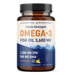Triple Strength <strong>Omega</strong>-<strong>3</strong> Softgels Supplement for Men and Women Vegan EPA DHA <strong>Fish</strong> <strong>Oil</strong> Supplement - Product Image 1