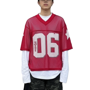 Cropped Mesh T-Shirt Men's <b>White</b> Short Sleeve Breathable Loose Fit Custom Printed Sportswear oversized sports wear crop <b>tshirts</b> - Product Image 1